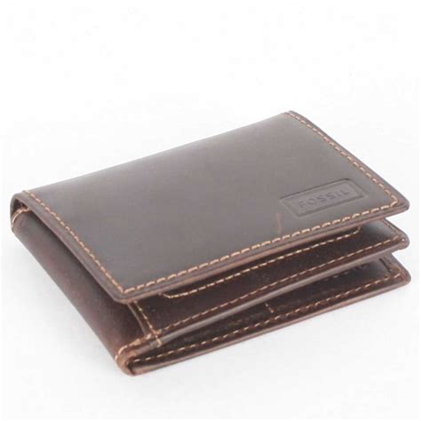 fossil sam execufold wallet  brown