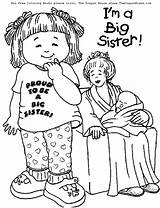Coloring Pages Baby Brother Big Welcome Shower Sister Sisters Printable Kids Little Adults Girls Proud Downloads Library Clipart Popular Para sketch template