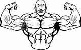 Guy Drawing Muscle Cartoon Man Flexing Draw Drawings Ripped Drawin Sketch Coloring Paintingvalley sketch template