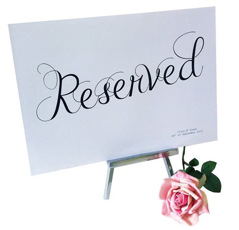 reserved wedding sign    love designs