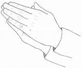 Hands Coloring Praying Top Prayer Clipart Drawing sketch template