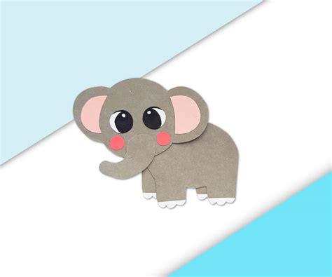 easy diy cut  paste elephant craft  kids