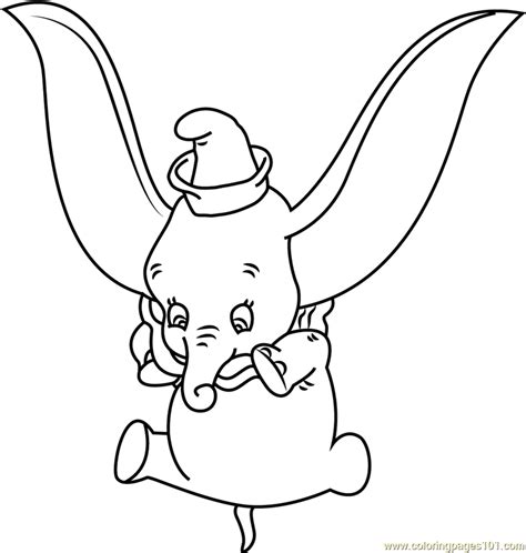 dumbo  elephant coloring pages