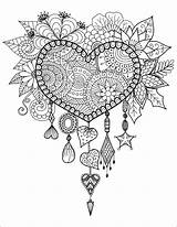 Mandala Coloring Pages Coeur Catcher Zen Heart Adult Dream Dreams Adults Nouveau Stock Butterfly Coloriage sketch template