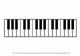 Piano Keys Draw Drawing Step Musical Instruments Drawingtutorials101 Previous Next Learn Fa sketch template