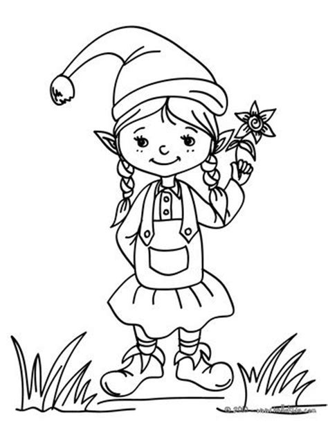 cute  girl elf coloring pages enjoy coloring printable stuff