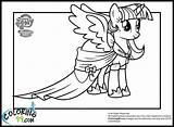 Twilight Sparkle Coloring Pages Pony Little Princess Color Colouring sketch template