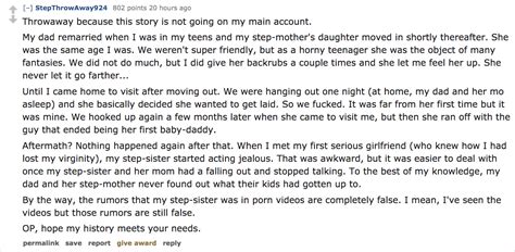 reddit users share their step sibling sex stories wow
