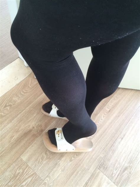 nice ones in 2019 long socks outfit black stockings wooden sandals