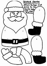 Santa Template Crafts Christmas Claus Craft Templates Kids Coloring Printable Jointed Reindeer Things Patterns Snowman Card Do Popular Coloringhome sketch template
