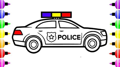 police car coloring pages  preschoolers ideas