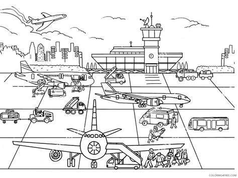 airport coloring pages airport  printable   coloringfree