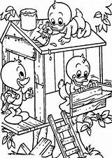 Baumhaus Ausmalbilder Treehouse Boomhutten Malvorlage Colouring Dewey Boomhut Huey Build Animaatjes Duck Stimmen Louie Stemmen sketch template