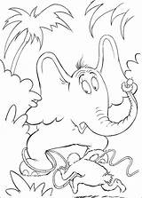 Coloring Horton Pages Seuss Dr Hears Who Book Pdf Print Printable Color Sheets Online Cartoon Elephant Kids Drawing Fun Getdrawings sketch template