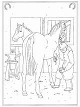 Kleurplaten Manege Paarden Reitschule Paard Pferde Malvorlage Stables Animaatjes Paardenstal sketch template