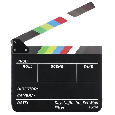 dry erase directors film  clapboard cut action scene clapper board slate  colorful