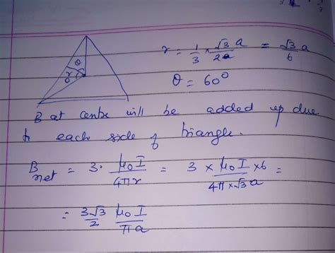 current  flowing   sides   equilateral triangle