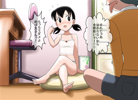 nobi nobita and minamoto shizuka doraemon drawn by