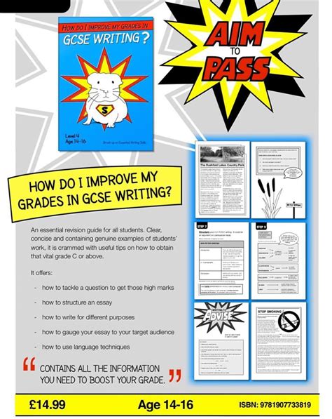 comparing  fiction passages gcse english writing work pack
