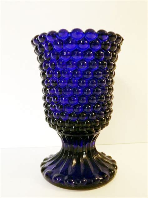 Fenton Blue Hobnail Glass Cobalt Glassware Cobalt Blue Vase Blue