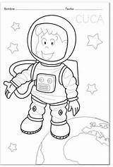 Astronauta Astronaut Espacial Astronautas Colorea Juegoseducativospipo Cuca Pipo Niñas Astronot Madamteacher Roket sketch template