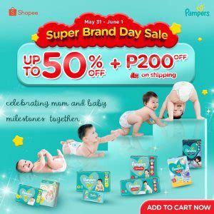 exclusive promos  discounts await    join  annual pampers super brand day