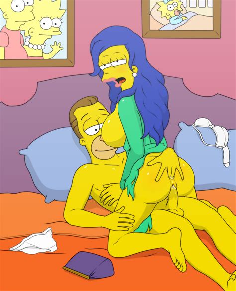 week 6 commission №1 mystic101 marge simpson and herbert powell by sfan hentai foundry