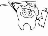 Coloring Brushing Dentist Getdrawings sketch template