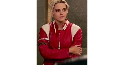 Charlie’s Angels Kristen Stewart Red And White Leather Jacket