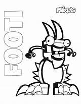 Coloring Footi Mixels Mixel Pages Pdf Activity sketch template