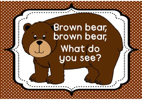 brown bear     story teaching resources eyfs colours