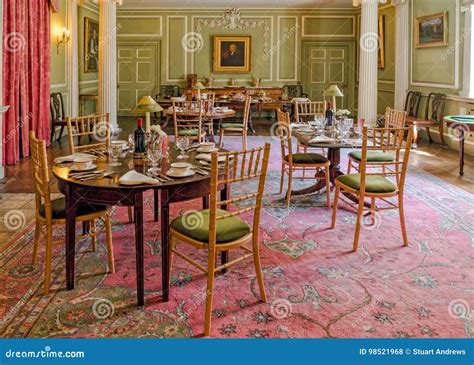 dining room croft castle herefordshire editorial stock photo image