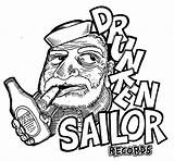 Drunken Sailor Drawing Records Drunk Drawings Releases Round Getdrawings Store Man Louderthanwar sketch template