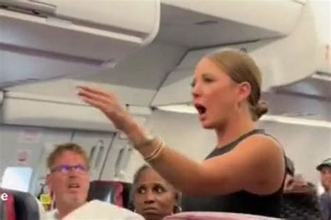 woman storms off american airlines flight in meltdown and claims