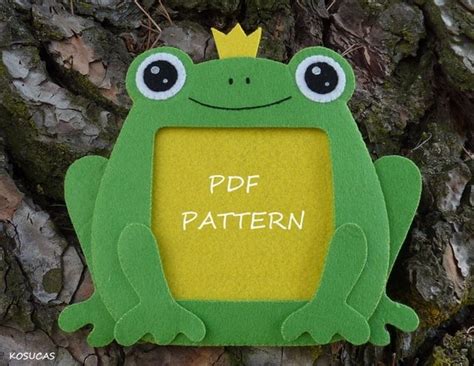 sewing pattern   felt frog frame
