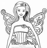 Barbie Coloring Fairy Foreground Face Pages Mattel sketch template