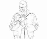 Niko Bellic Theft Auto Grand Gta Pages Coloring Template sketch template