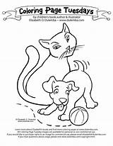 Coloring Big Small Cat Puppy Children Tuesday Pages Dulemba Advice Following Still York Book sketch template