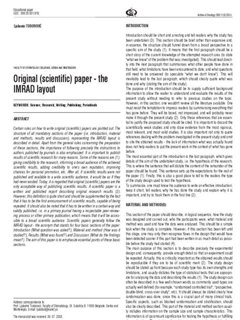 imrad format scientific method science   day trial scribd