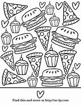 Coloring Pages Food Printable Kids Protein Color Summer Sheets Cute Xo Junk Book Lp Print Break Printables Pizza Adults Choose sketch template