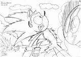 Sonic Darkspine Pages Phoenixsalover Surprised Coloring Deviantart Template sketch template