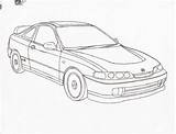 Honda Coloring Pages Car Jdm Drawing Cars Civic Sketch Integra Drawings Colouring Subaru Template Accord Si Color Logo Draw Para sketch template
