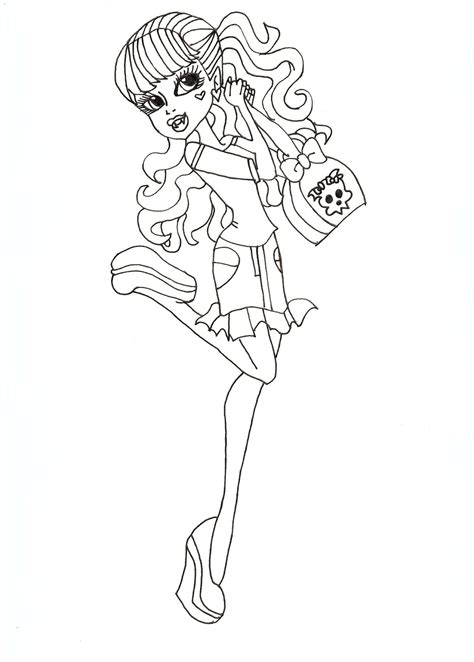 printable monster high coloring pages scaris draculaura