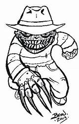 Freddy Krueger Hand Clipartmag Drawing Coloring Pages sketch template