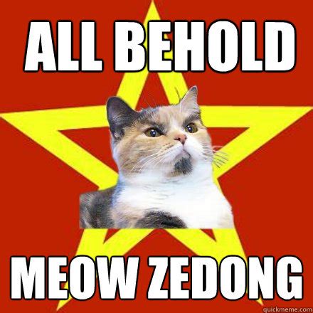 behold meow zedong cat meme cat planet cat planet