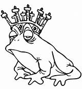 Coloring Pages Frog Crown sketch template