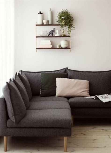 dunkelgraue eckcouch mit einem modernen design corner sofa living