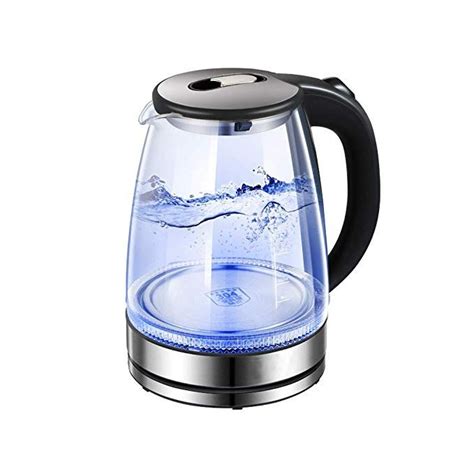 glass electric kettle bpa free fast boiling 1 7l blue