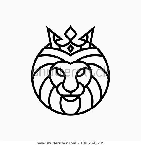 king lion simple unique logo lion drawing simple art logo cute lion drawing