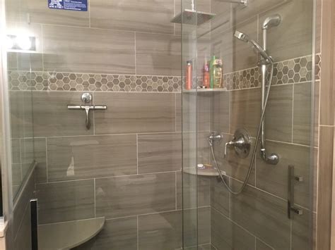 larger shower replaces tub  master bath makeover monks  nj